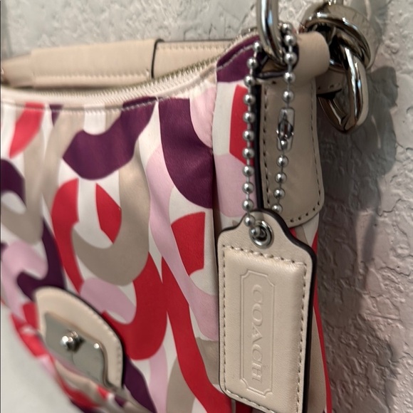 Coach Pink and Purple Patterned Crossbody Bag NWT - Picture 8 of 13